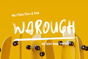 Warough - Paint Rough Font, a Handwritten Font by Dhabee (Thumbnail 1 of 9)