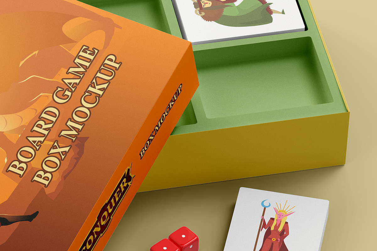 Board Game Box Mockup - 5 views, a Packaging Mockup by Illusiongraphic (Photo 17 of 19)