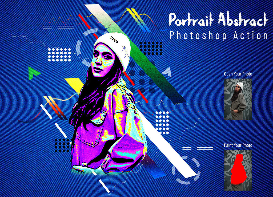 Portrait Abstract Photoshop Action, an Action Add-On by Studio Retouch (Photo 1 of 9)