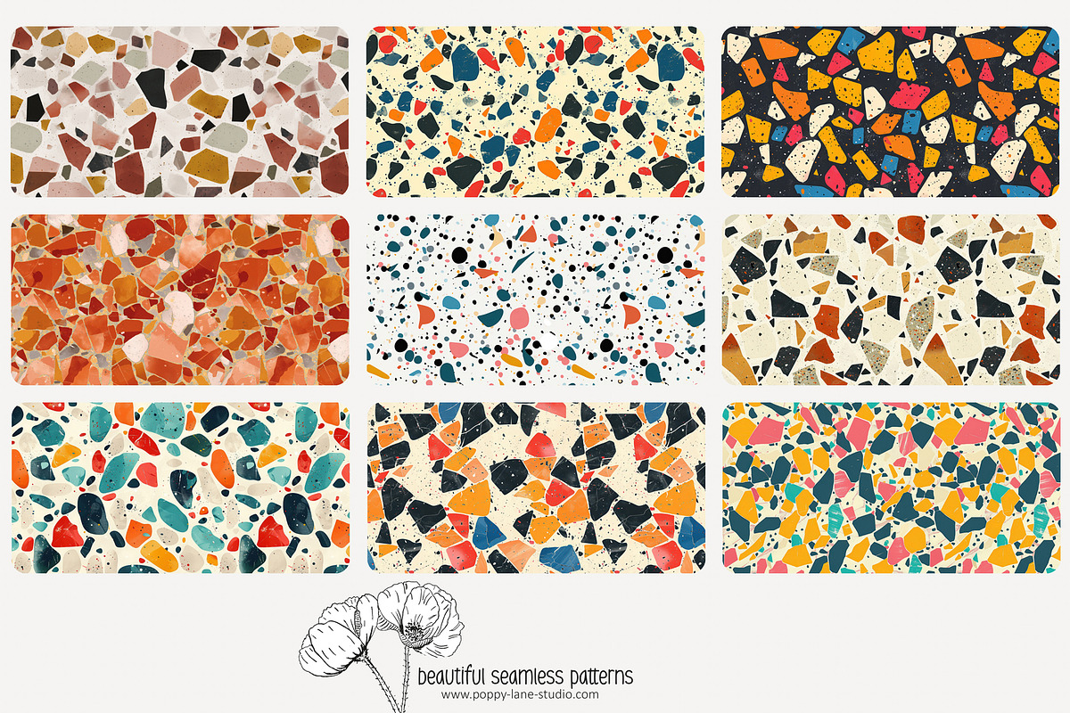 70 terrazzo seamless pattern, a Pattern Graphic by Poppy Lane Studio (Photo 4 of 10)