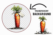 Cute Easter Carrot Clipart Png, an Illustration by Libby Wishes (Thumbnail 3 of 6)