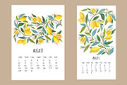 Two hand-drawn ornaments with lemons, a Decorative Illustration by KupalinaArt (Thumbnail 2 of 4)