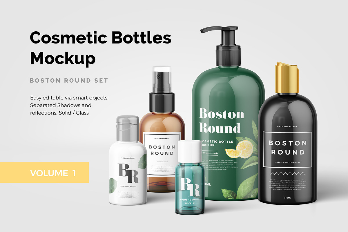 Cosmetic Bottles Mockup Vol.1, a Cups & Container Mockup by Kotulsky Mockups (Photo 1 of 4)