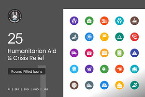 25 Humanitarian Aid & Crisis Relief, an Icon by IconBunny