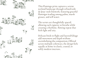 Flamingo Toile Illustrated Pattern, a Background Graphic by Hughes Studio (Thumbnail 3 of 8)