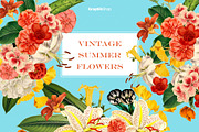 Vintage Summer Flowers Collection, a Pattern Graphic by Chus Moreno Studio (Thumbnail 2 of 17)