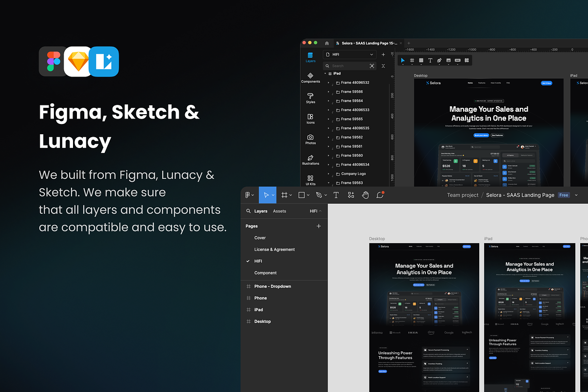 Selora - SAAS & Startup Landing Page, an UI Kit Template by Agensip Design Agency (Photo 6 of 10)