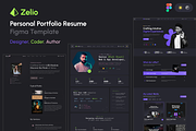 Zelio - Personal Portfolio Figma, an UI Kit Template by AliThemes (Thumbnail 1 of 3)