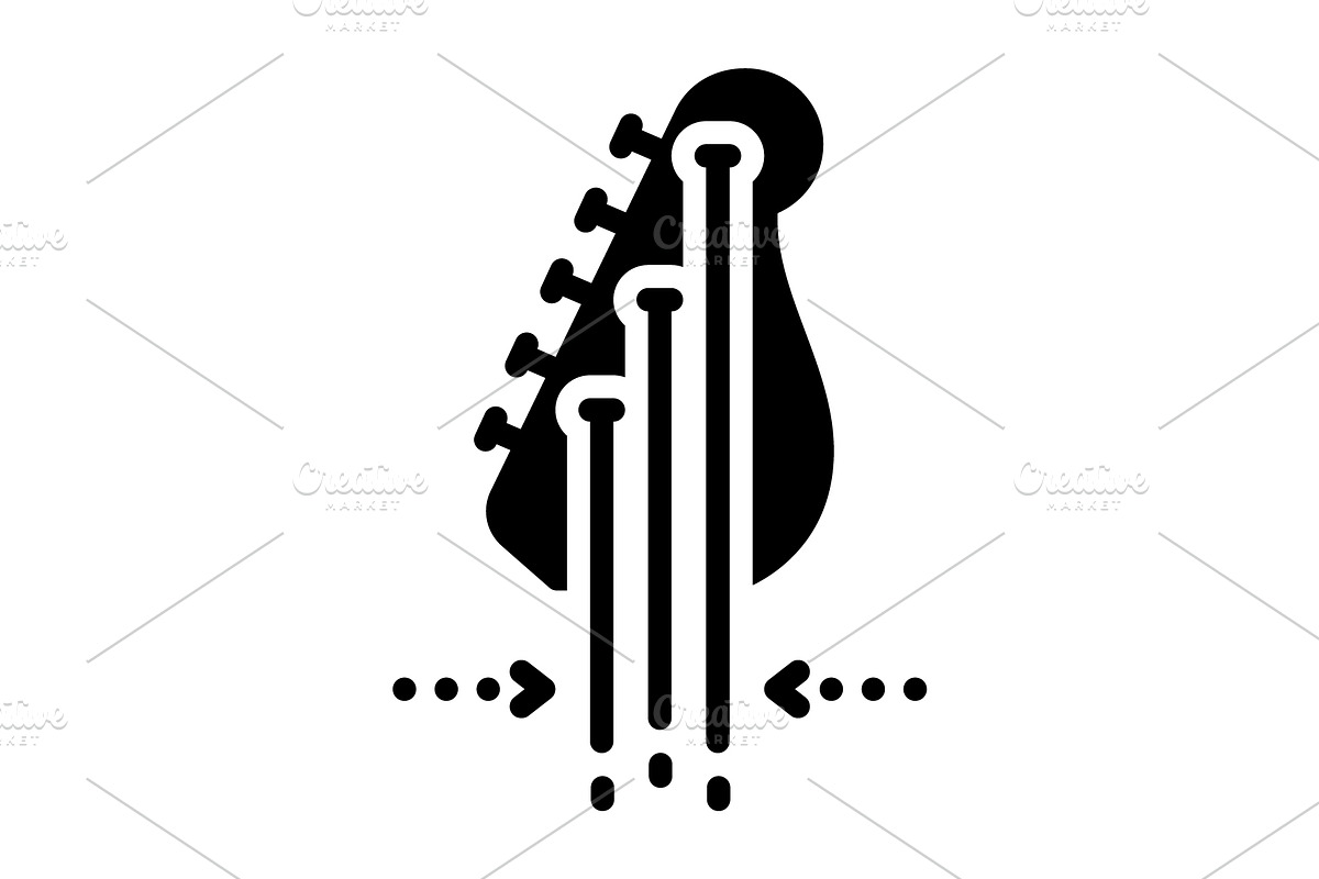 Strings musical solid icon, a Solid Icon by Creative priyanka