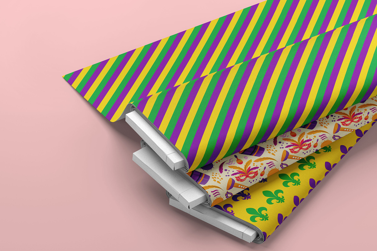 Mardi Gras Seamless Pattern, a Pattern Graphic by Digital Studio (Photo 4 of 6)
