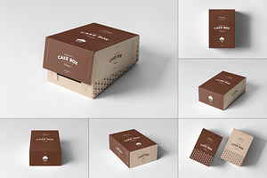 Cake Box Mock-up, a Packaging Mockup by Yogurt86