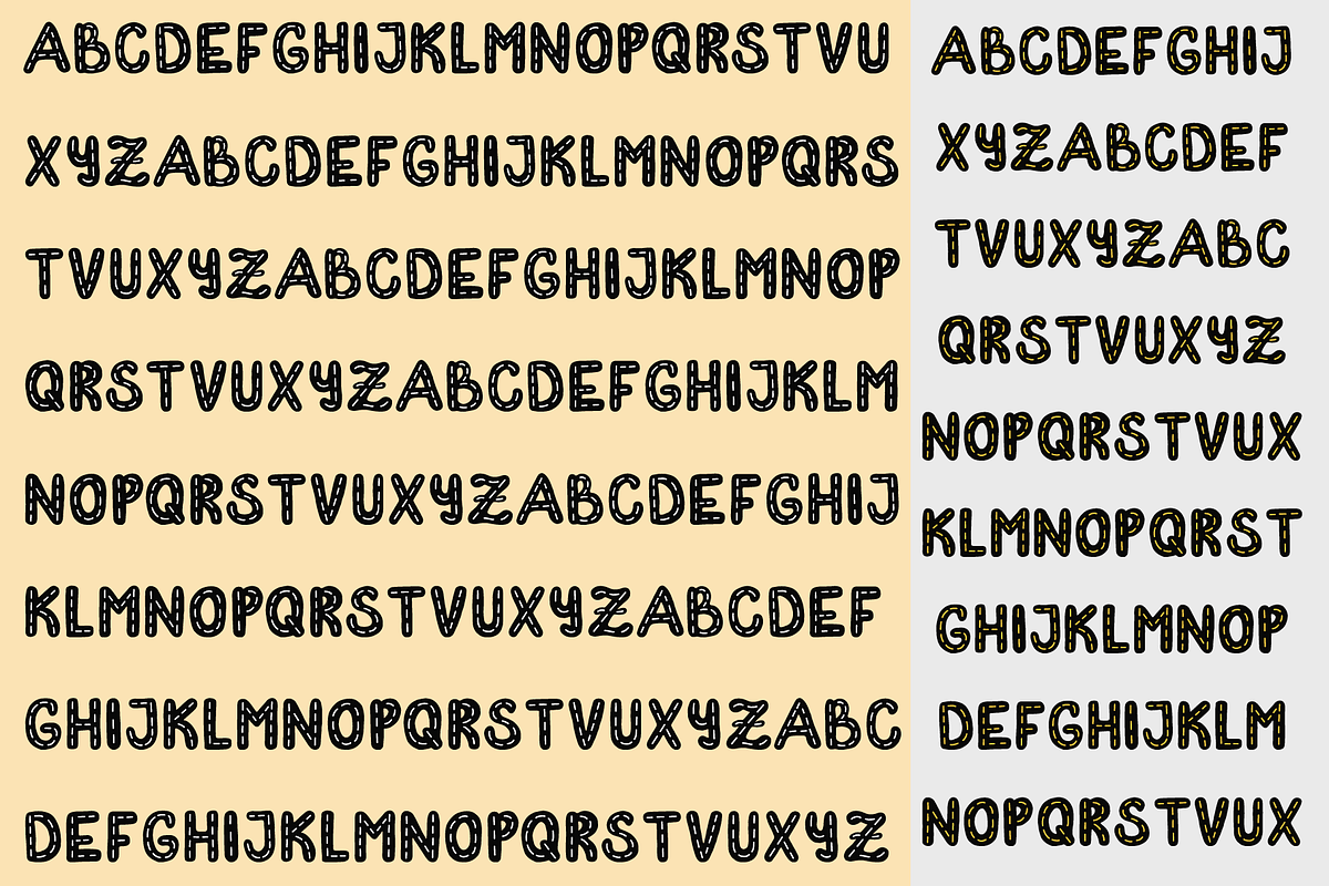 On The Road OpenType-SVG Font preview 5
