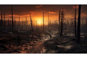 charred earth fire ai generated, an Animal Photo by pikepicture