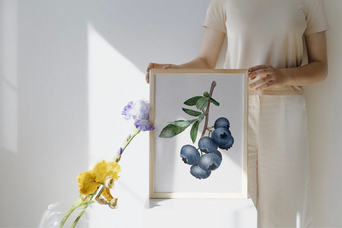 Botanical Blueberries, an Illustration by anitawidi (Photo 2 of 3)