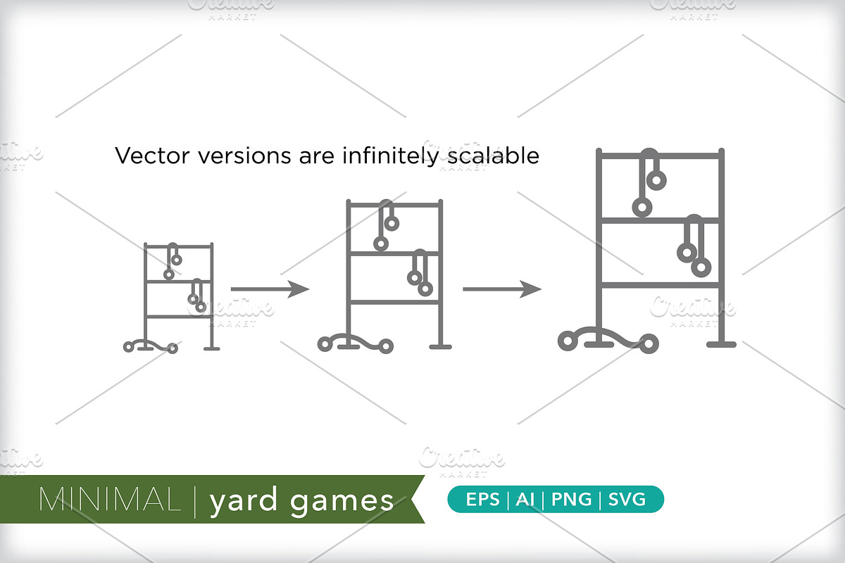 Minimal yard game icons, an Outline Icon by Picture Window (Photo 4 of 5)