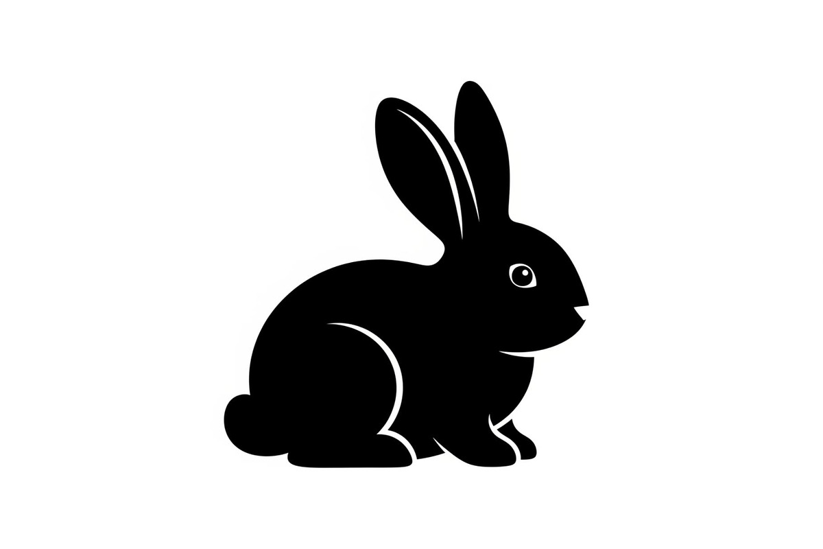 Cute Rabbit Silhouette Vector Bundle, an Illustration by yasushie (Photo 23 of 51)