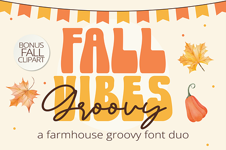 Fall Vibes Groovy - A Retro Font duo