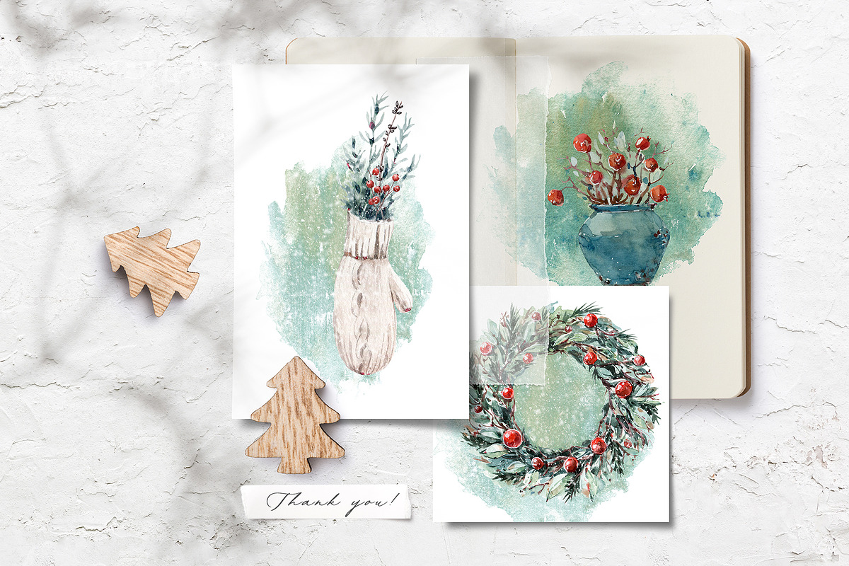 COZY&FROSTY Watercolor set, a Decorative Illustration by Lemaris (Photo 6 of 6)