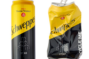 Schweppes tonic water can isolated, a Food & Drink Photo by BOOCYS