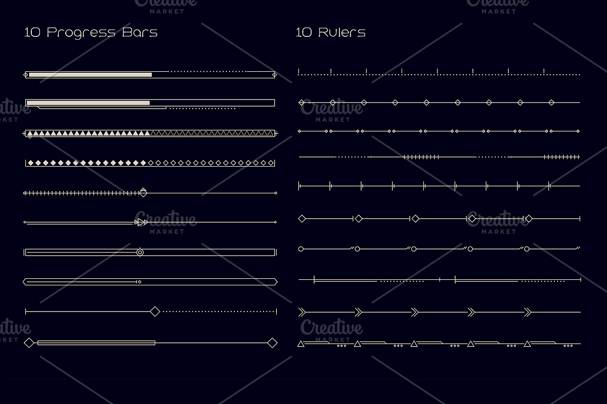 Tribal UI Set, an Object Illustration by Olga Ryzychenko (Photo 7 of 13)