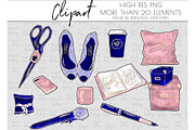 navy pink fashion clipart high heels, an Illustration by Personal Epiphany (Thumbnail 4 of 5)