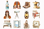 Watercolor Lighthouse Keeper Clipart, an Illustration by Design Market (Thumbnail 2 of 4)