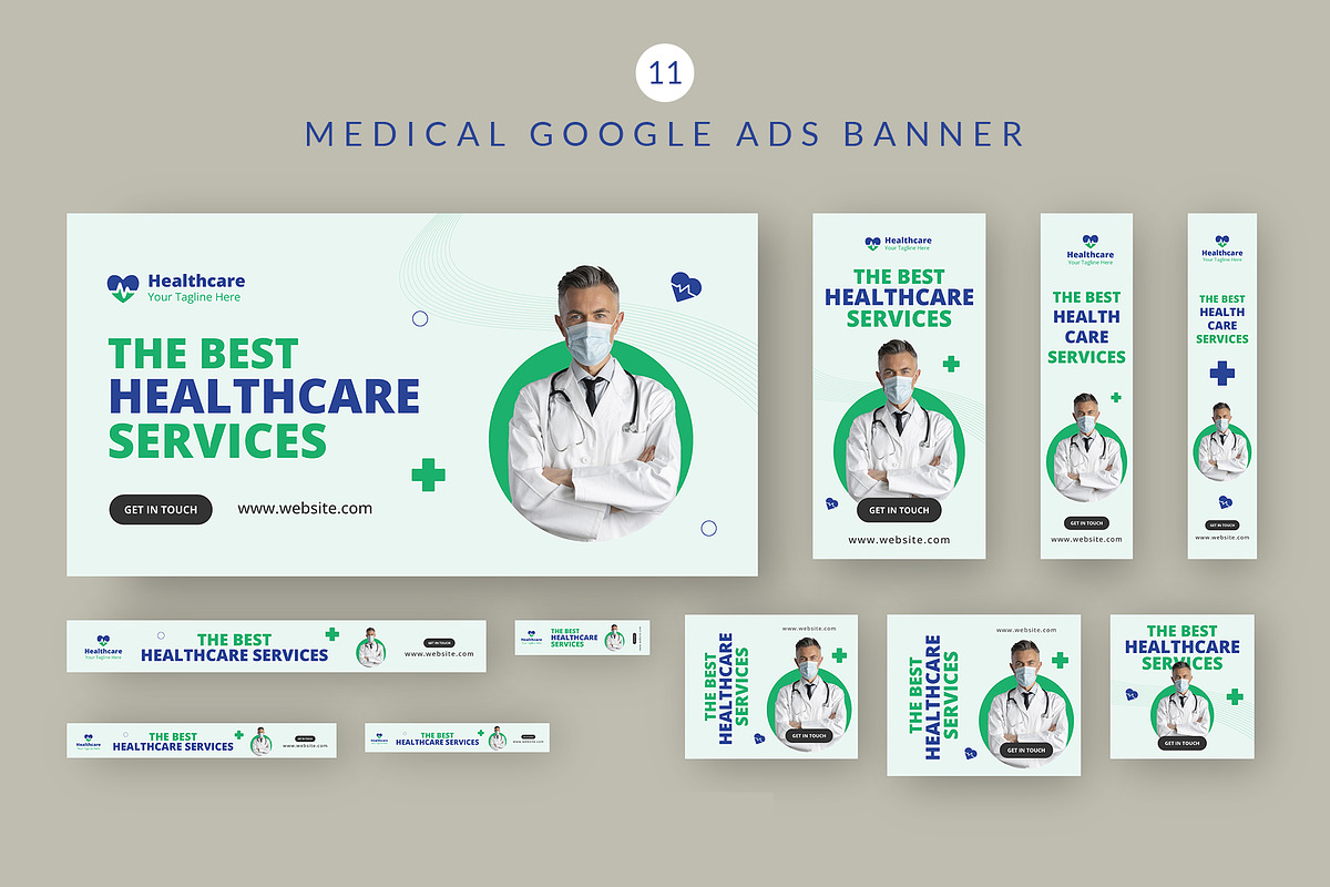 Medical Health Google Ads Banner, a Templates & Theme by Pixelpick