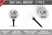 Golf Ball and Tee Set Mockup PSD, an Advertising Mockup by Bruno's Shop (Thumbnail 1 of 5)