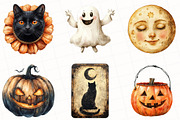 Vintage Halloween Clipart, an Illustration by OK Design (Thumbnail 5 of 5)