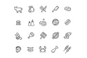 Set of Meat Icons, a Food Illustration by Tettygreen (Thumbnail 3 of 3)