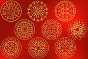 Set of 9 vector mandalas + bonus, a Background Graphic by artabramova (Thumbnail 2 of 5)