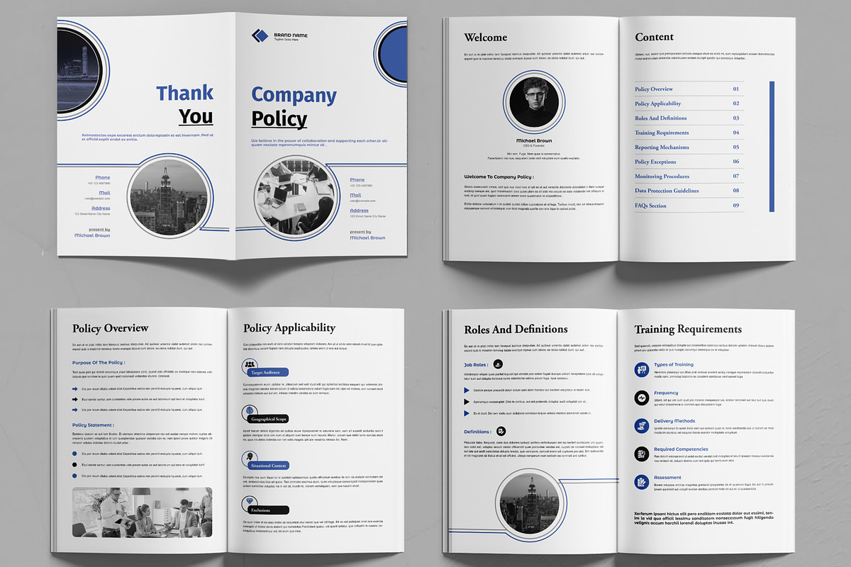 Company Policy Brochure Layout, a Brochure Template by MightyDesign (Photo 2 of 6)