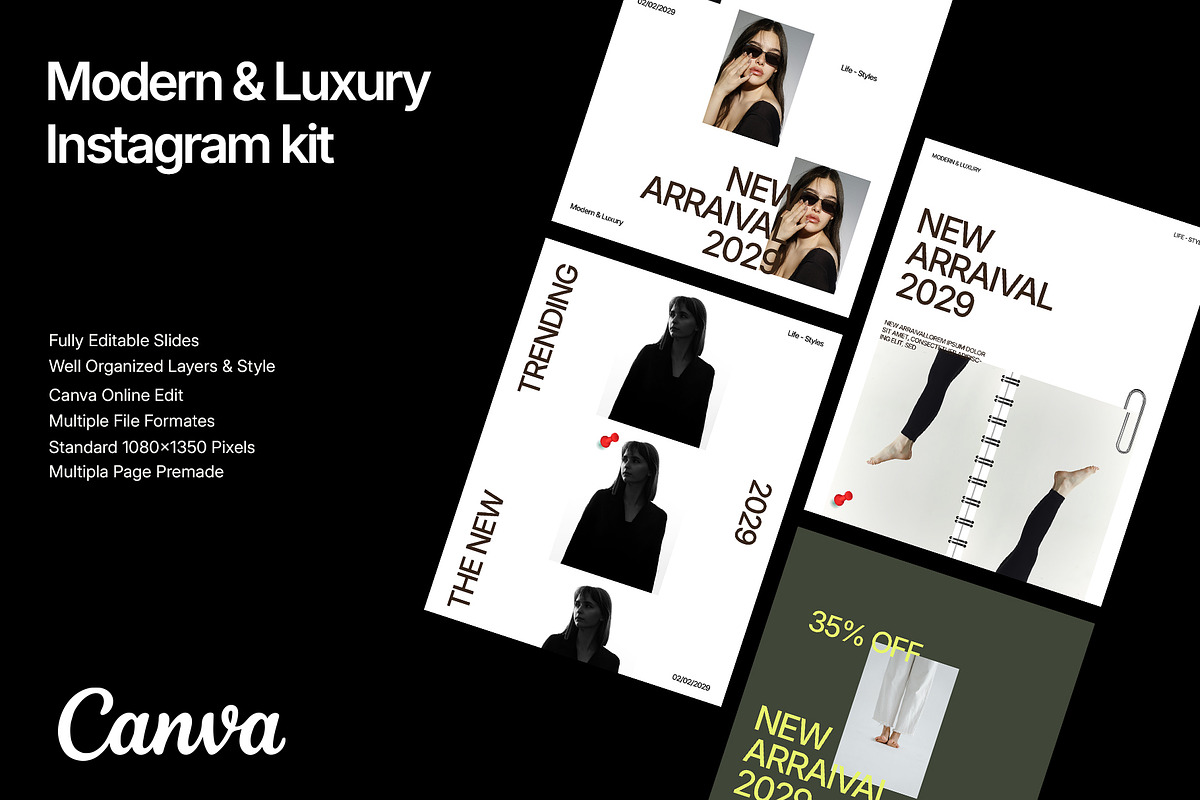 Modern & Luxury Instagram Kit, a Social Media Template by Devators (Photo 2 of 8)