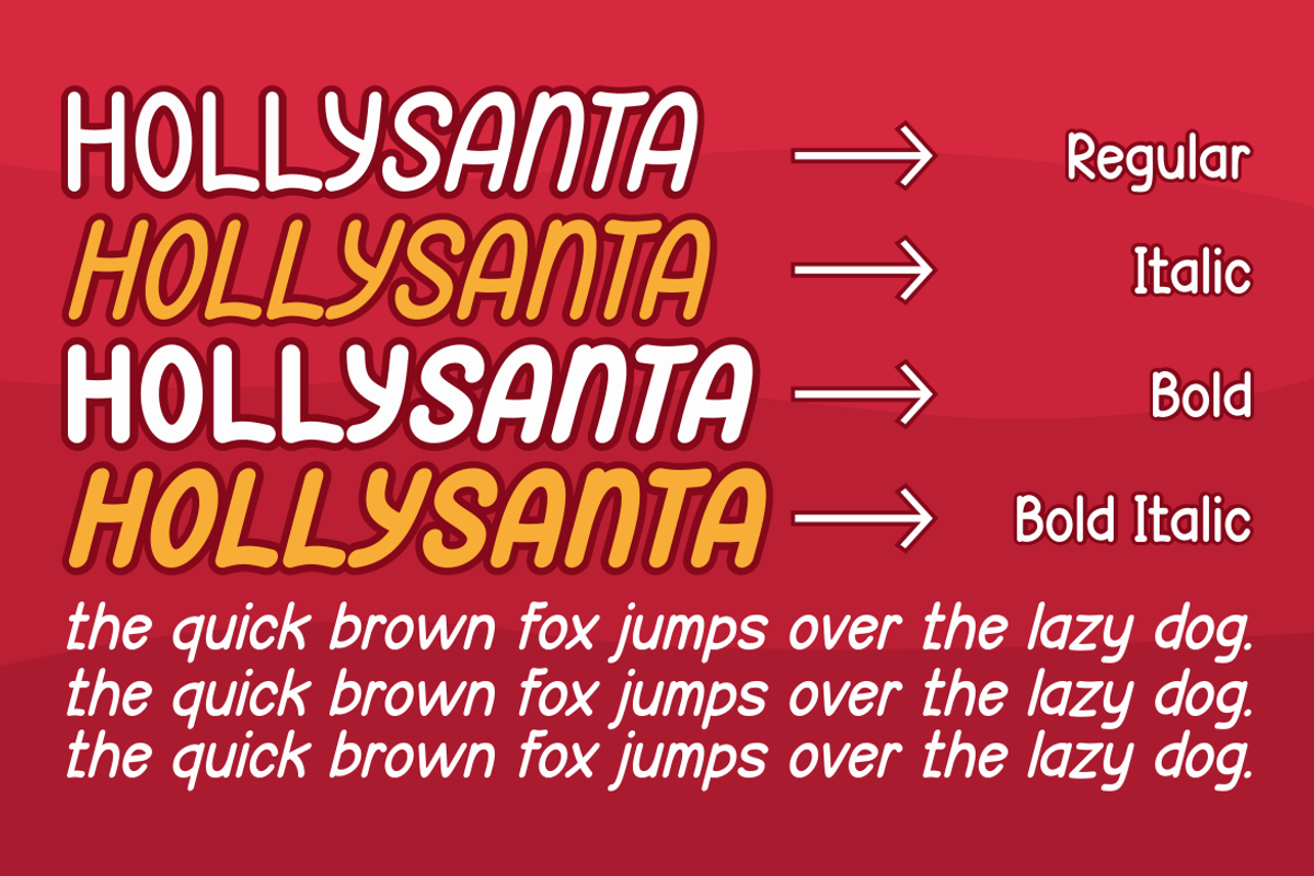 Holly Santa - Christmas Family Font, a Handwritten Font by MaikoHatta (Photo 5 of 6)
