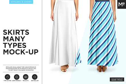 10x Women Skirts Mock-ups Set, a Pens & Pencil Mockup by Mocca Mockups Store