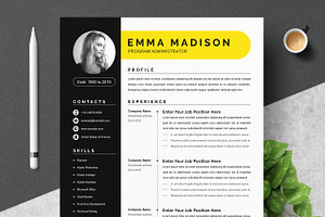 Clean & Modern Resume Template Word