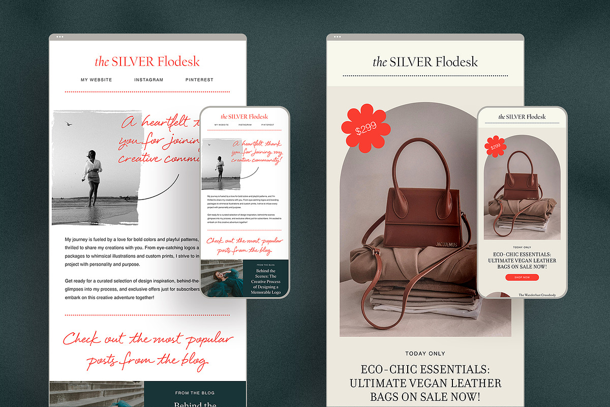 The Silver Flodesk Email Templates, an Email Template by SilverStag Type Foundry (Photo 5 of 12)