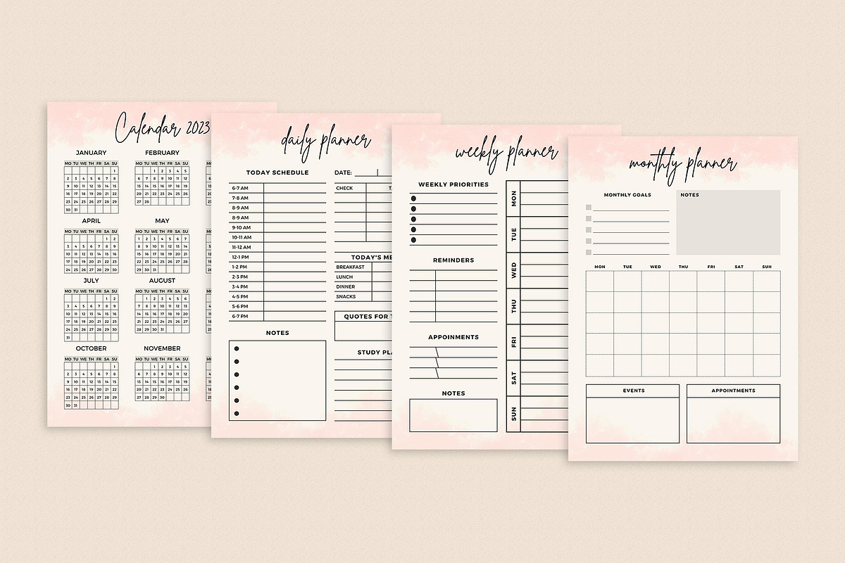 Planners Bundle Canva, a Stationery Template by Graphic Fabrica (Photo 2 of 6)