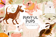Pups Dog Breeds Clipart Bundle, a Decorative Illustration by Bridgett Stahlman Design (Thumbnail 1 of 6)