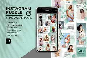 Green - Instagram Puzzle Feed