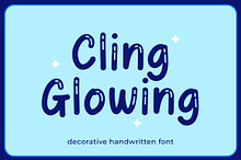Cling Glowing - Bubble Display Font