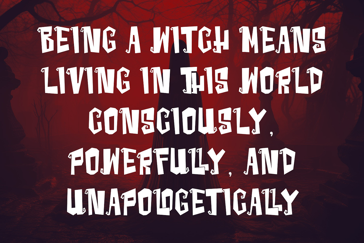 Magiblox Spooky Playful Horror Font, a Sans Serif Font by Maulana Creative (Photo 7 of 7)