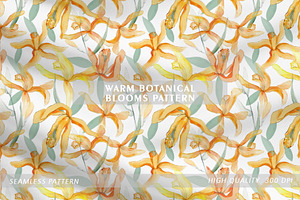 WARM BOTANICAL BLOOMS PATTERN