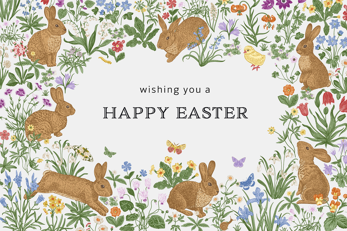 Mille-fleurs. Happy Easter, a Decorative Illustration by olga.korneeva (Photo 15 of 15)