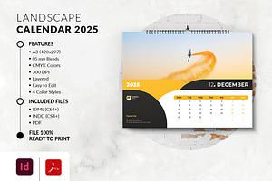 Landscape Calendar 2025 Template