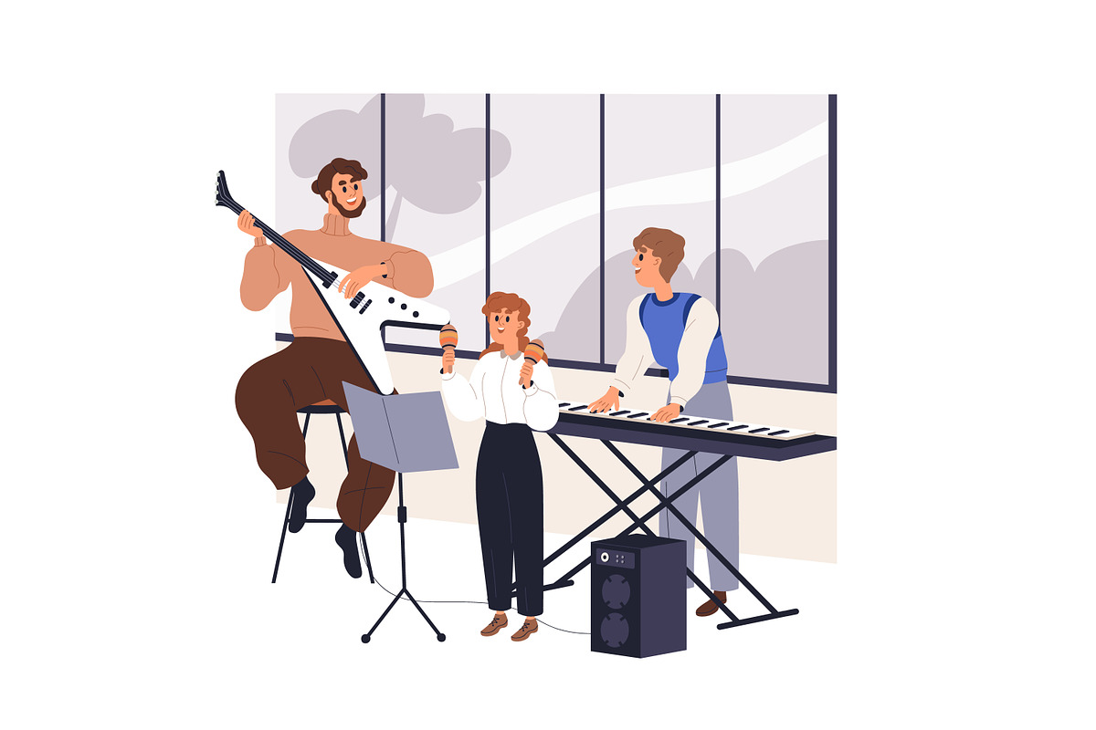 School teachers in classrooms set, an Education Illustration by Good Studio (Photo 8 of 15)