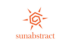 Abstract sun logo with bright rays., an Illustration by LogosDen