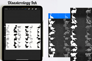 Dinosaur Outline Silhouette Set 4