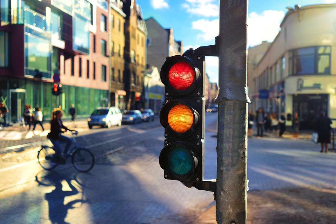 Traffic light. Riga. Summer, a Transportation Photo by VictorGrow