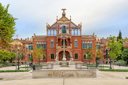 Landmarks of barcelona containing barcelona, hospital of the holy cross and